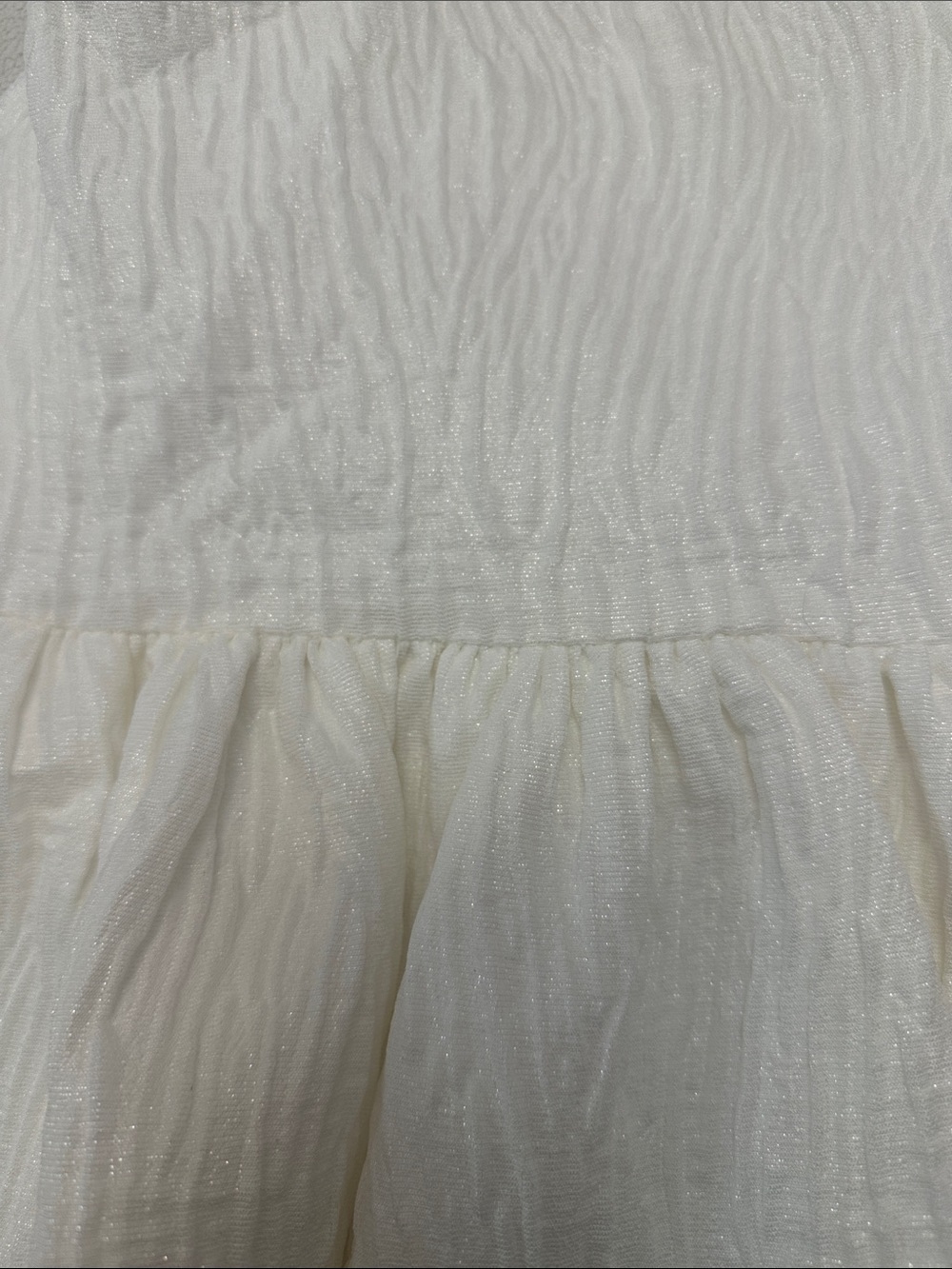 Zara Cream Textured Ruffle Mini Skort - Picture 3 of 5